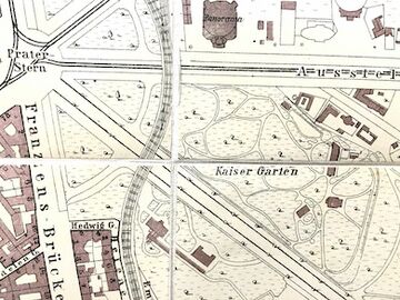 Kaisergarten am Stadtplan 1885