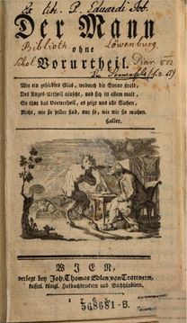 Titelblatt von "Der Mann ohne Vorurtheil" (1765)