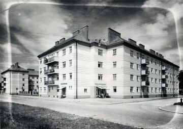 Städtische Wohnhausanlage Wienerbergstraße 10: Ecke Wienerbergstraße/ Kastanienallee