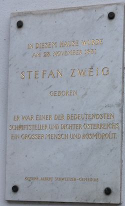 Gedenktafel Geburtsort Stefan Zweig, 1010 Schottenring 14-14A.JPG