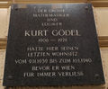 Gedenktafel Kurt Gödel, 1010 Hegelgasse 5
