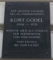 Gedenktafel Kurt Gödel - Wohnort Studienzeit, 1080 Florianigasse 42