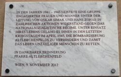 Gedenktafel für Widerstandskämpfer in Altlerchenfeld, 1070 Mentergasse 13.JPG