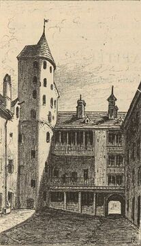 Das Stainhofer'sche Haus in der <!--LINK'" 0:0-->. Im Turm des Hauses war vermutlich die Privatsternwarte von Elisabeth von Matt untergebracht.