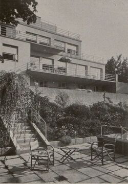 Gartenansicht des Hauses Wilbrandtgasse 37, 1936
