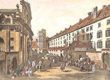 Dominikanerplatz, um 1760, nach Bernardo Bellotto