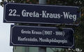 Erläuterungstafel Greta Kraus, 1220