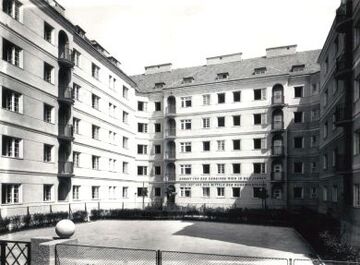Städtische Wohnhausanlage Oeverseestraße 25-29: Innenhof