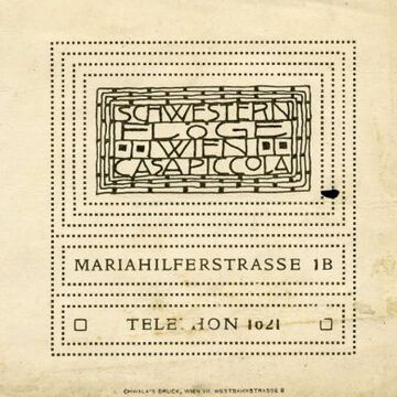 Geschäftskarte der Schwestern Flöge, entworfen von <!--LINK'" 0:0-->, 1904