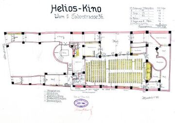 Saalplan des Helioskinos (3. Mai 1927)